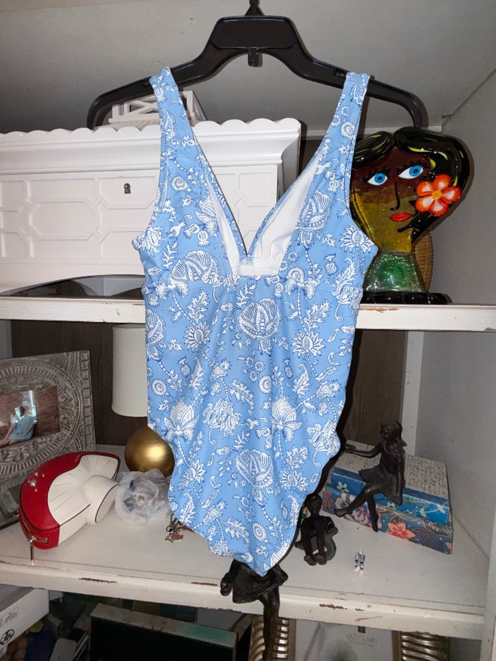 Roller Rabbit x Target sz 16 XL one piece swimsuit floral vines - Picture 7 of 7